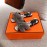 Hermes Autumn Winter Fashion Mink Hair Slippers Coffee