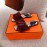Hermes Autumn Winter Fashion Mink Hair Slippers White Wine Red