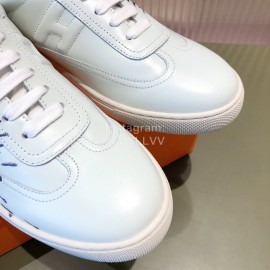 Hermes Leather Casual Lace Up Shoes For Men And Women 