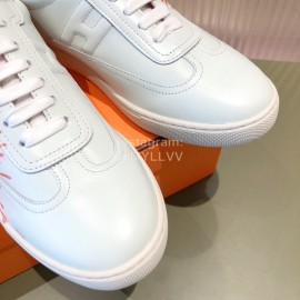 Hermes Leather Casual Lace Up Shoes For Men And Women Red