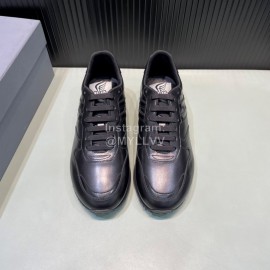 Hogan Calf Leather Casual Sneakers For Men Black