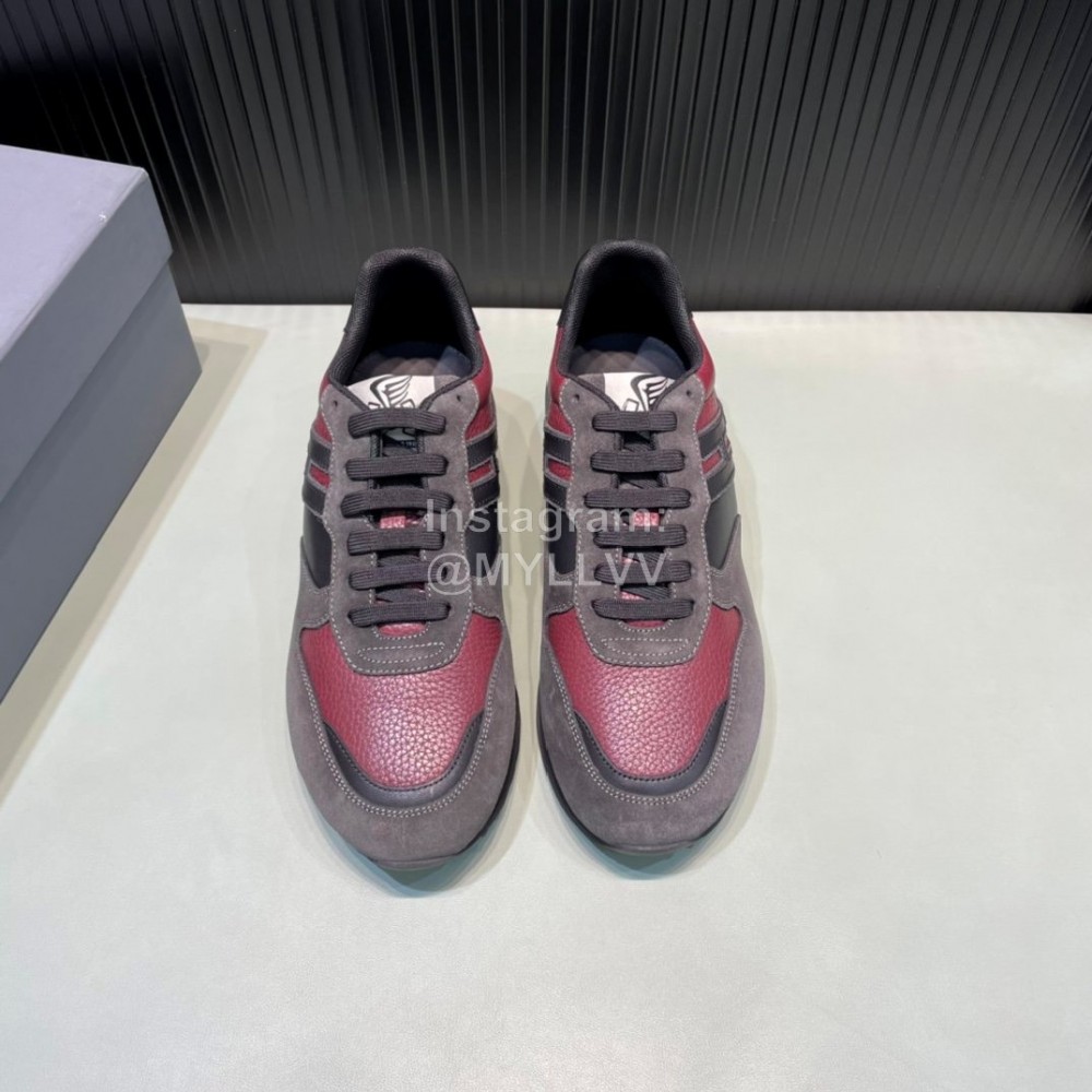 Hogan Calf Leather Casual Sneakers For Men Gray