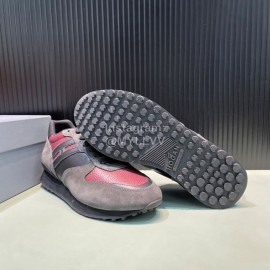 Hogan Calf Leather Casual Sneakers For Men Gray