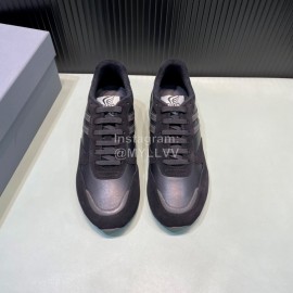 Hogan Black Calf Leather Casual Sneakers For Men