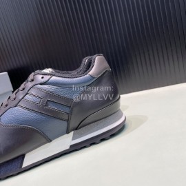 Hogan Calf Leather Casual Sneakers For Men Blue