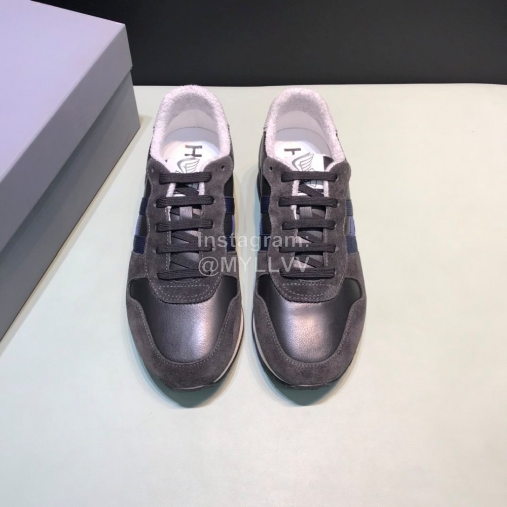 Hogan Cowhide Casual Sneakers For Men Black