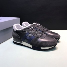 Hogan Cowhide Casual Sneakers For Men Black