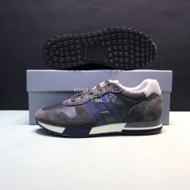 Hogan Cowhide Casual Sneakers For Men Black