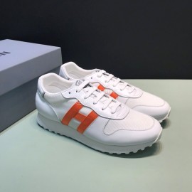 Hogan Cowhide Casual Sneakers For Men White