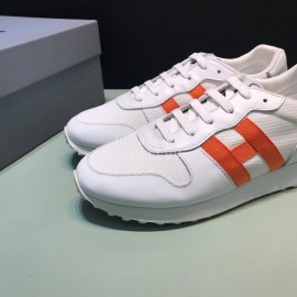 Hogan Cowhide Casual Sneakers For Men White