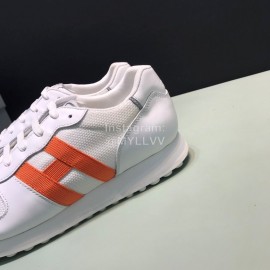 Hogan Cowhide Casual Sneakers For Men White