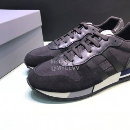 Hogan Cowhide Mesh Casual Sneakers For Men Black