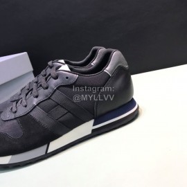 Hogan Cowhide Mesh Casual Sneakers For Men Black