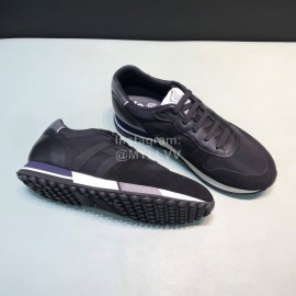 Hogan Cowhide Mesh Casual Sneakers For Men Black