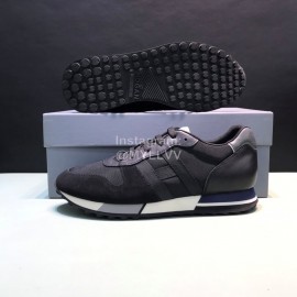 Hogan Cowhide Mesh Casual Sneakers For Men Black