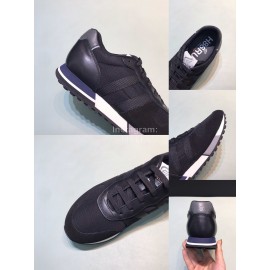Hogan Cowhide Mesh Casual Sneakers For Men Black