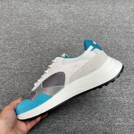 Hogan Hyperlight Suede Calfskin Mesh Sneakers For Men Blue