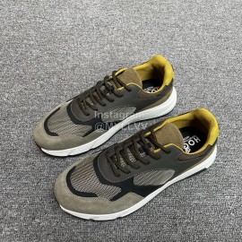 Hogan Hyperlight Suede Calfskin Mesh Sneakers For Men Gray