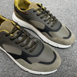 Hogan Hyperlight Suede Calfskin Mesh Sneakers For Men Gray