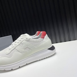 Hogan Soft Calfskin Mesh Thick Soled Sneakers For Men 