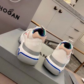 Hogan Fashion Thick Soled Sneakers For Women Blue