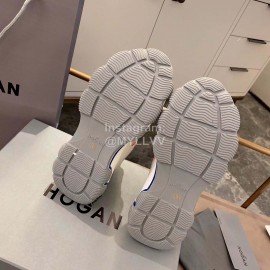 Hogan Fashion Thick Soled Sneakers For Women Blue