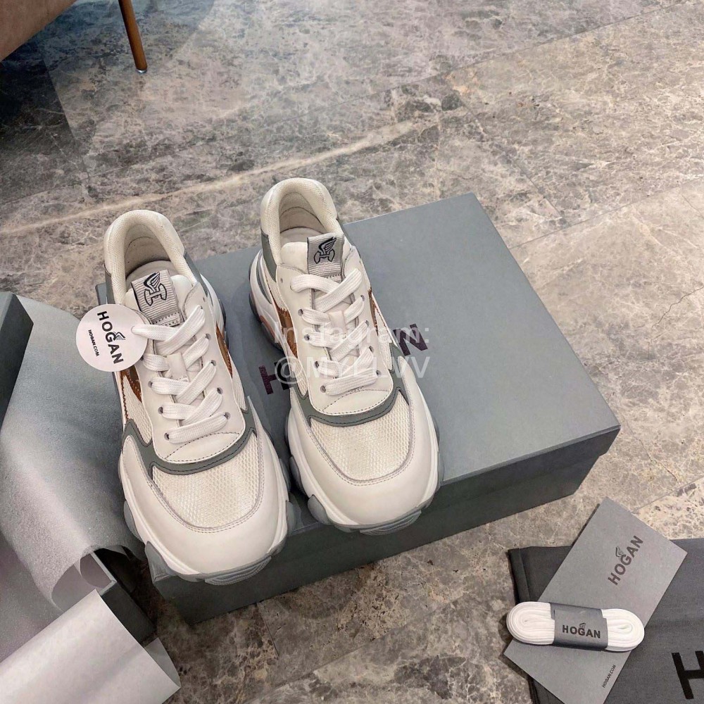 Hogan Fashion Thick Soled Sneakers For Women Gray