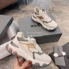Hogan Fashion Thick Soled Sneakers For Women Gray