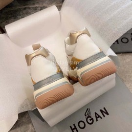Hogan Fashion Thick Soled Sneakers For Women Brown