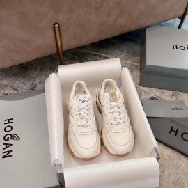 Hogan Fashion Thick Soled Sneakers For Women Brown