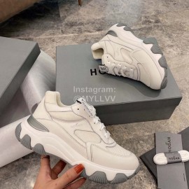 Hogan Fashion Gray Thick Soled Sneakers For Women