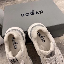 Hogan Fashion Gray Thick Soled Sneakers For Women