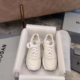 Hogan Fashion Gray Thick Soled Sneakers For Women