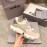 Hogan Fashion Winter Autumn Color Matching Thick Soled Sneakers For Women Beige