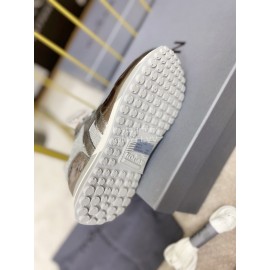 Hogan Fashion Cattle Leather Thick Soled Casual Shoes For Women Silver