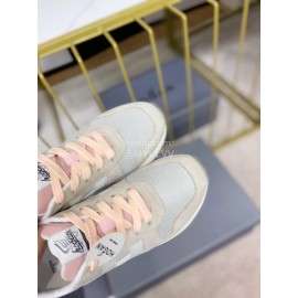 Hogan Fashion Cattle Leather Thick Soled Casual Shoes For Women Pink