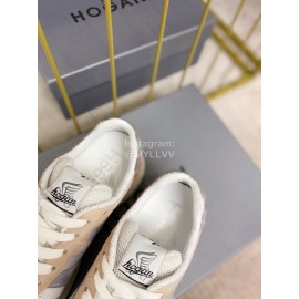 Hogan Fashion Cattle Leather Thick Soled Casual Shoes For Women Gray