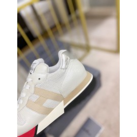 Hogan Fashion Cattle Leather Thick Soled Casual Shoes For Women White