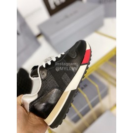 Hogan Fashion Cattle Leather Thick Soled Casual Shoes For Women Black
