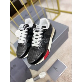 Hogan Fashion Cattle Leather Thick Soled Casual Shoes For Women Black