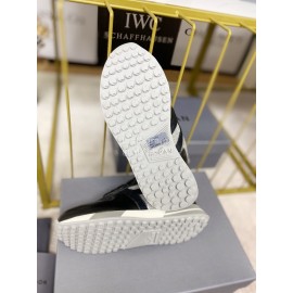 Hogan Fashion Cattle Leather Thick Soled Casual Shoes Black For Women 