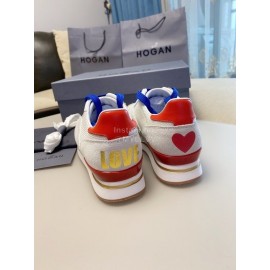 Hogan New Cattle Leather Thick Soled Casual Shoes For Women 