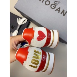 Hogan New Cattle Leather Thick Soled Casual Shoes For Women 