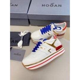 Hogan Cattle Leather New Thick Soled Casual Shoes For Women 