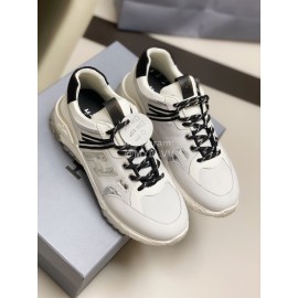 Hogan Fashion White Cattle Leather Thick Soled Casual Shoes For Women 