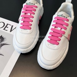 Hogan Fashion Cowhide 3r Casual Sneakers For Women Pink