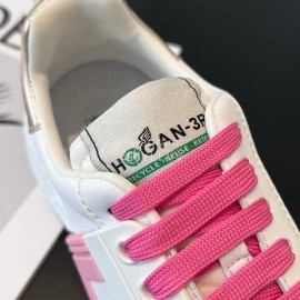 Hogan Fashion Cowhide 3r Casual Sneakers For Women Pink
