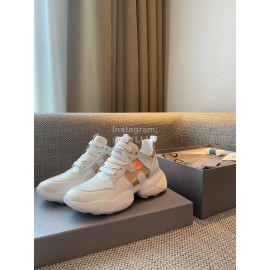 Hogan Fashion Calf Leather Thick Soled Sneakers For Women 