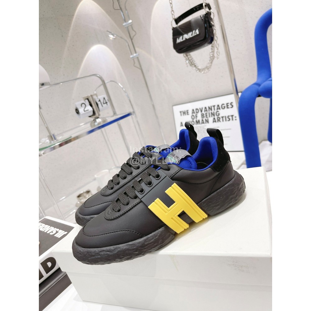 Hogan Fashion 3r Cowhide Casual Sneakers For Women Yellow