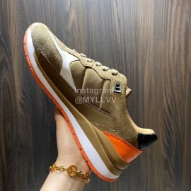 Hugo Boss Soft Leather Lace Up Sneakers For Men Brown